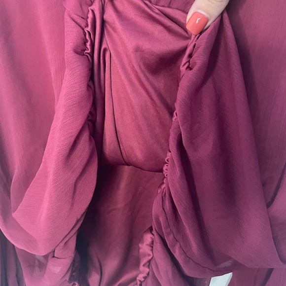 Women’s Marc New York Burgundy Size Small Scoop Neck Blouse - Picture 9 of 9